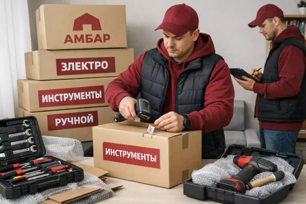 «Амбар» упаковывает и маркирует инструменты клиента перед доставкой на склад хранения